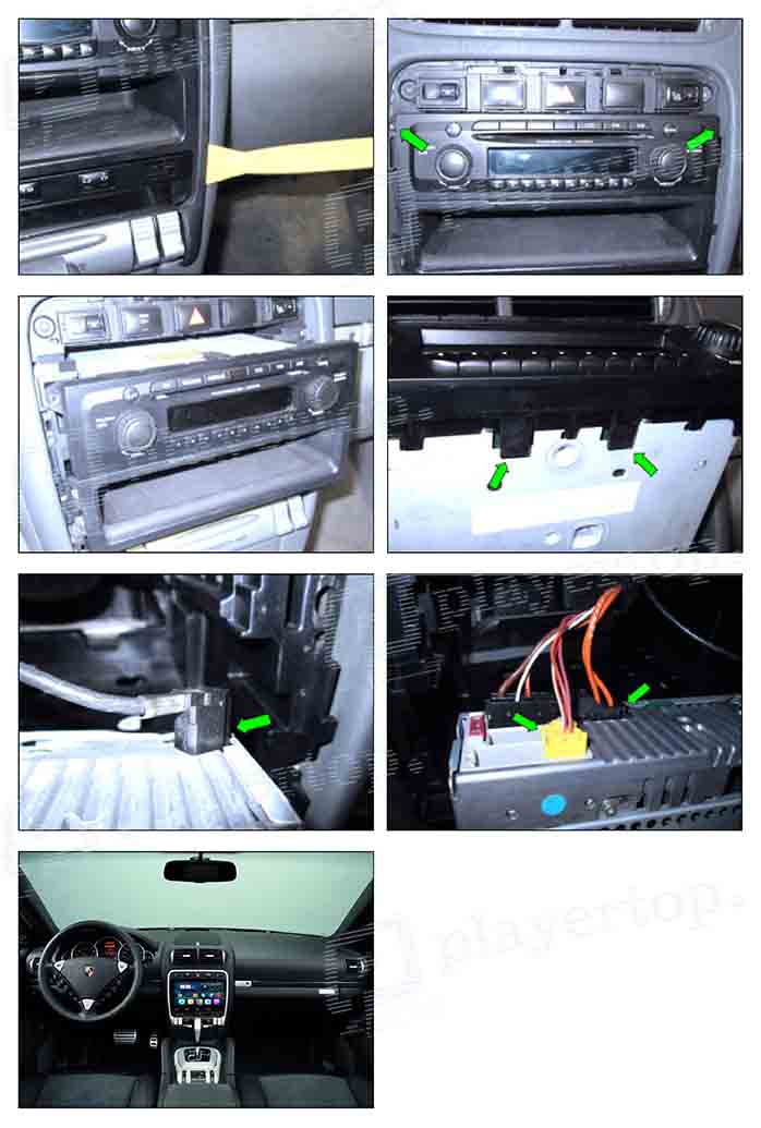 installation autoradio porsche cayenne 2003 2010